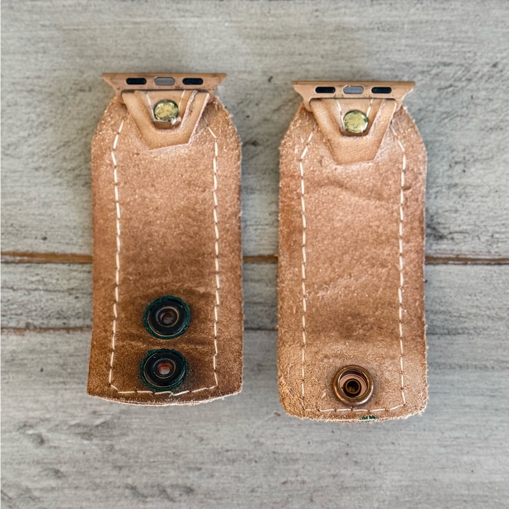 Spark*l Tan Leather Apple Watch Band - Picture 3 of 3